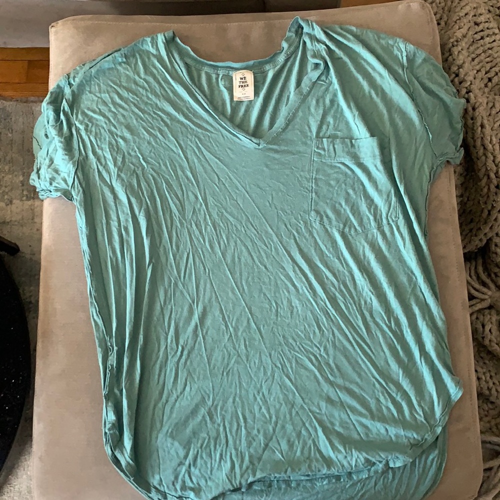Free people green tee shirt
